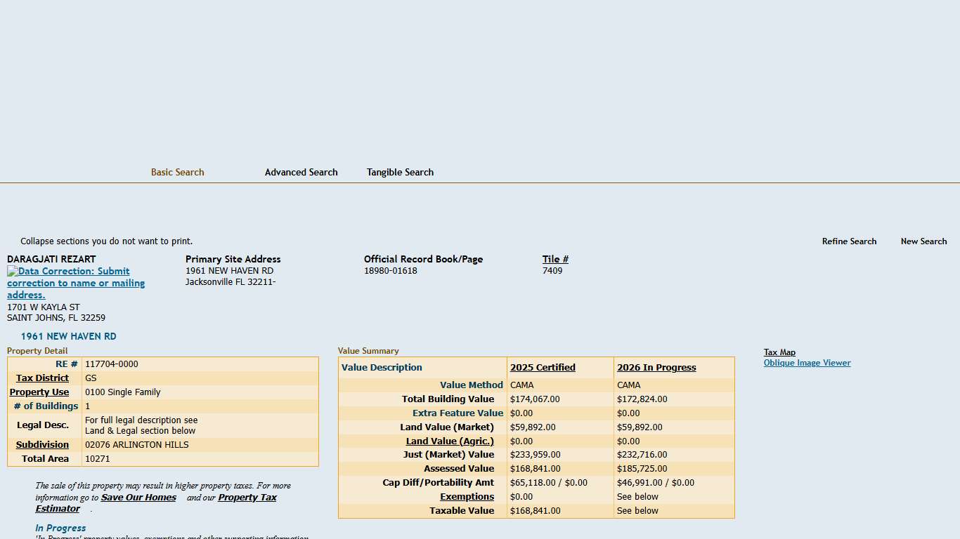 Property Appraiser - Property Details