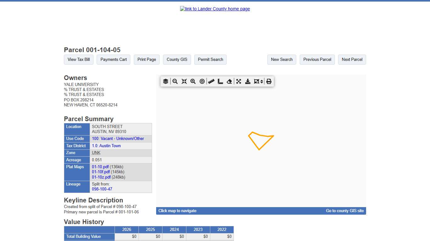 SOUTH STREET - 001-104-05 - Lander County Property Appraiser